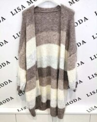 Pletena črtasta jopa