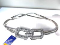 Srebrn eleganten pas