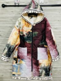 Prešita jakna bordo rdeča "City"