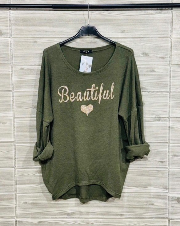 Daljša majica "beautiful"