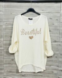 Daljša majica "beautiful"
