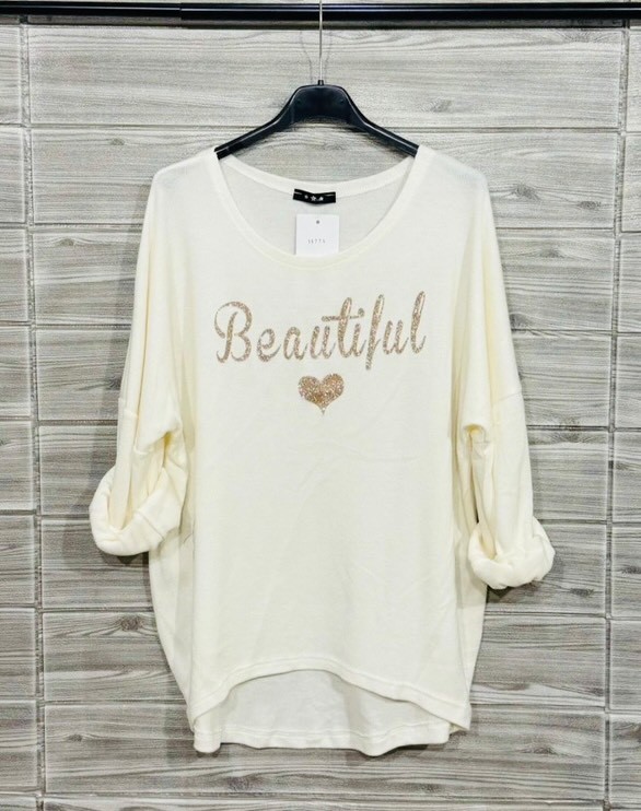 Daljša majica "beautiful"