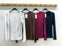 Majica z dolgimi rokavi - U izrez