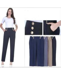 Lahke hlače z zlatimi gumbi