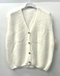 Pleten brezrokavnik z gumbi