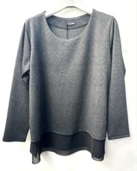 Siva vzorčasta bluza