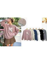 Oversize pulover s srčki