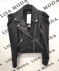 Lahkotna usnjena jakna z gumbi