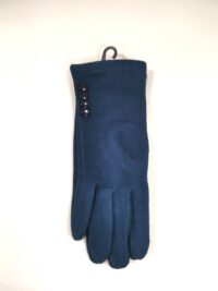 Temno modre zimske rokavice z gumbi