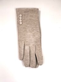 Bež zimske rokavice z gumbi