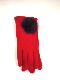 Rdeče rokavice z cofkom