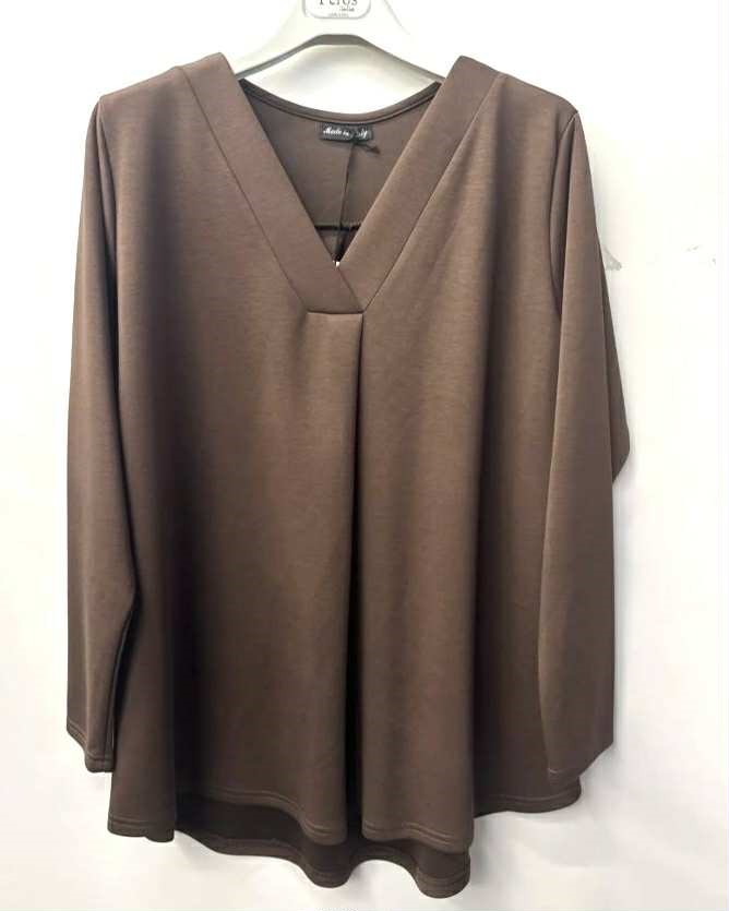 Kompaktna majica na V izrez Kompaktna majica na V izrez