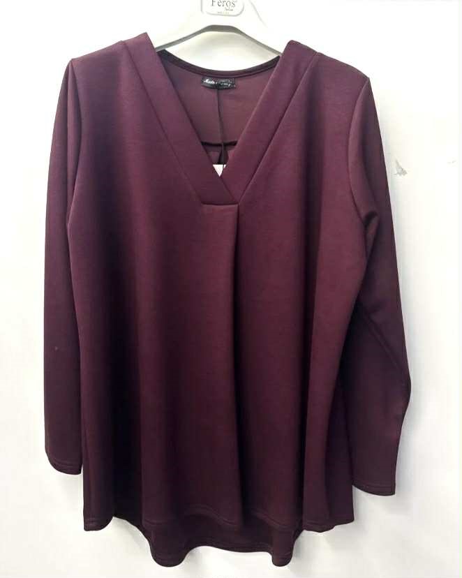 Kompaktna majica na V izrez Kompaktna majica na V izrez