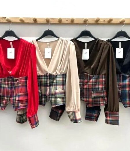 Bluza s karo potiskom