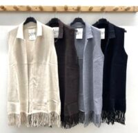 Eleganten brezrokavnik z ovratnikom