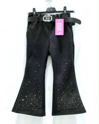 Hlače s kristalčki in pasom