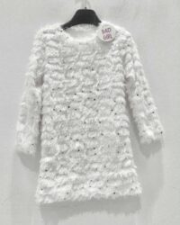 Bela obleka s kristalčki